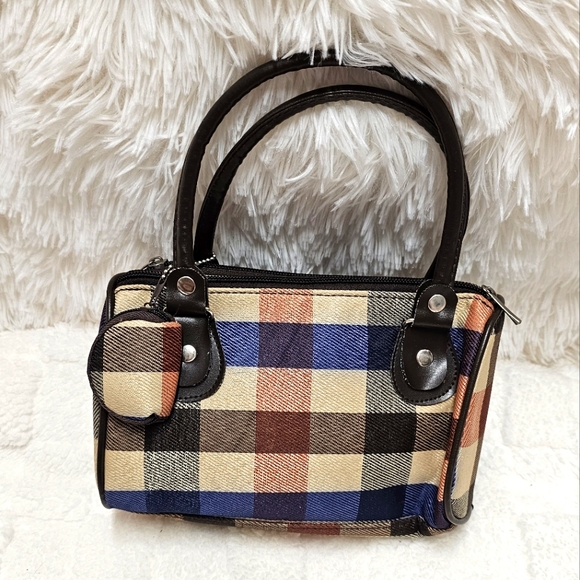 HCC Mini Handbag Y2k Plaid EUC Cute Purse - Picture 2 of 5